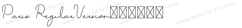 Paris RegularVersion字体转换